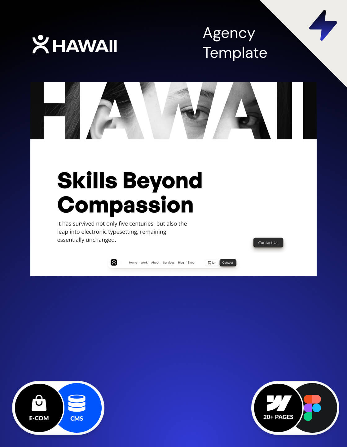 Webflow agency template – Hawaii, made in Webflow by Wedoflow