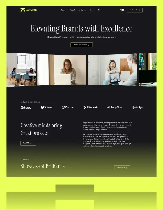 Webflow Agency template – Newcastle