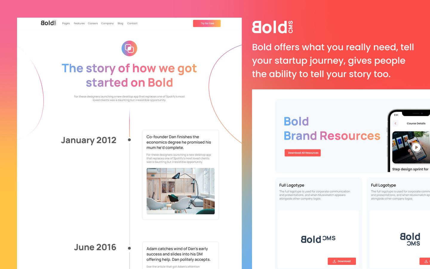 Bold CMS preview 3