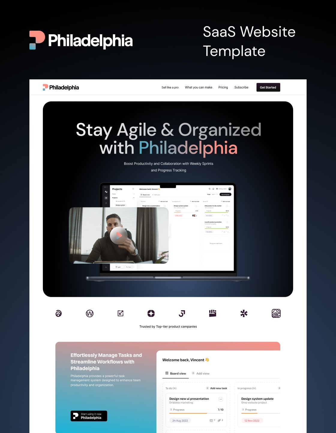 Premium Webflow App template, perfect for SaaS and other agencies related to SaaS products. This template is made in Webflow