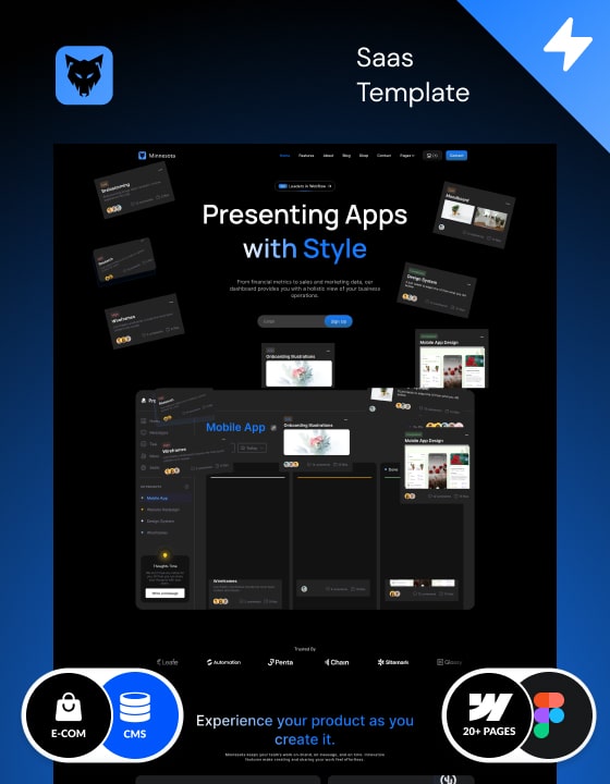 Webflow Saas Template for agencies and stratups