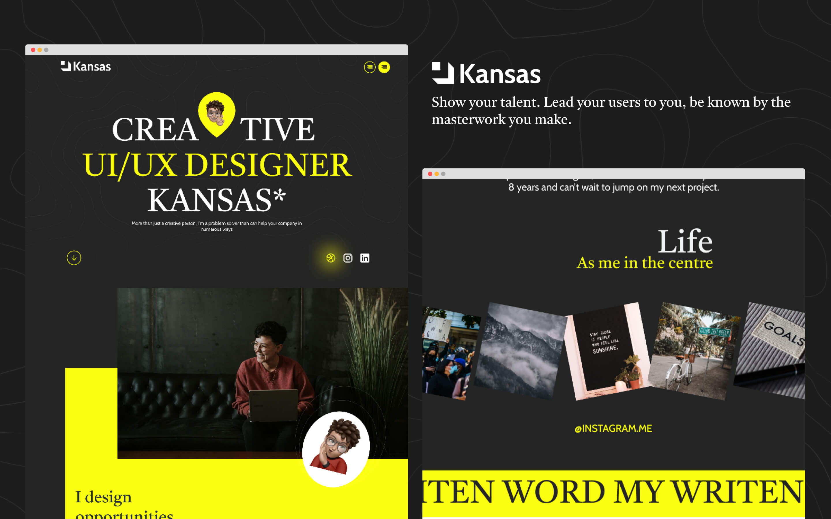 Kansas - Webflow template for designers and photographers - Wedoflow