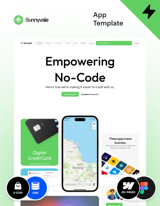 Webflow App template for websites of all sizes, designed by Azwedo & Wedoflow