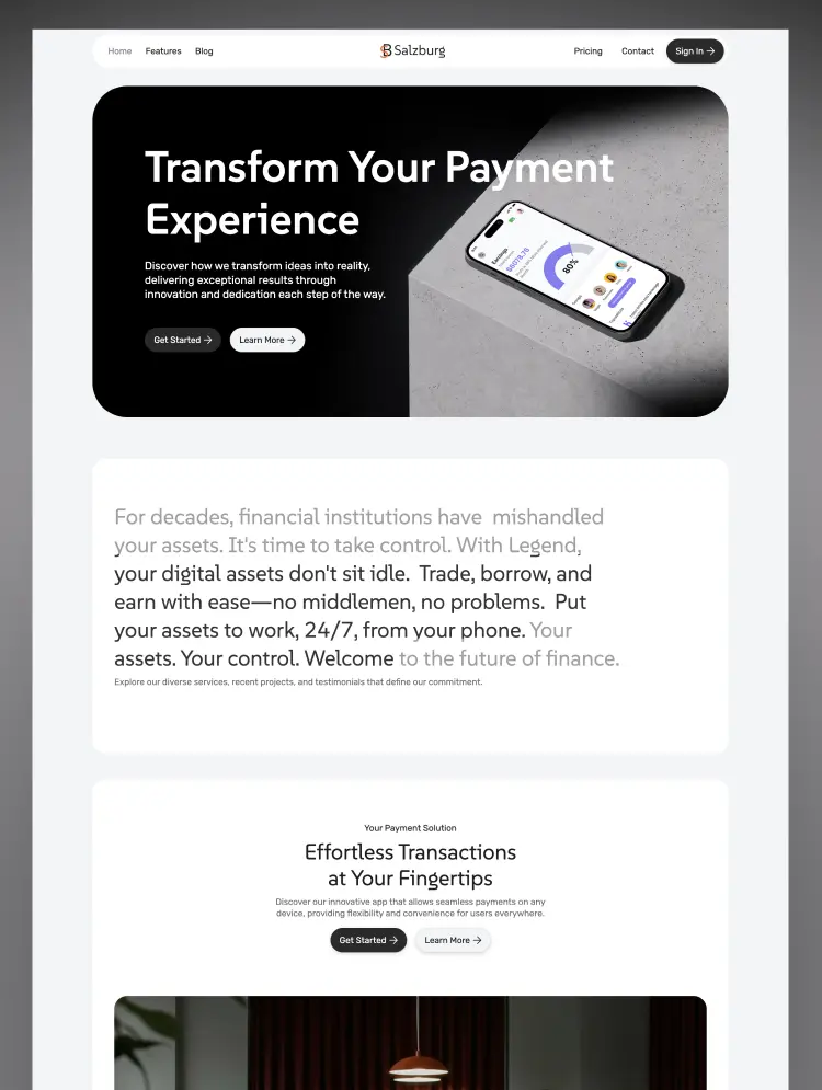 Salzburg Webflow template for finance
