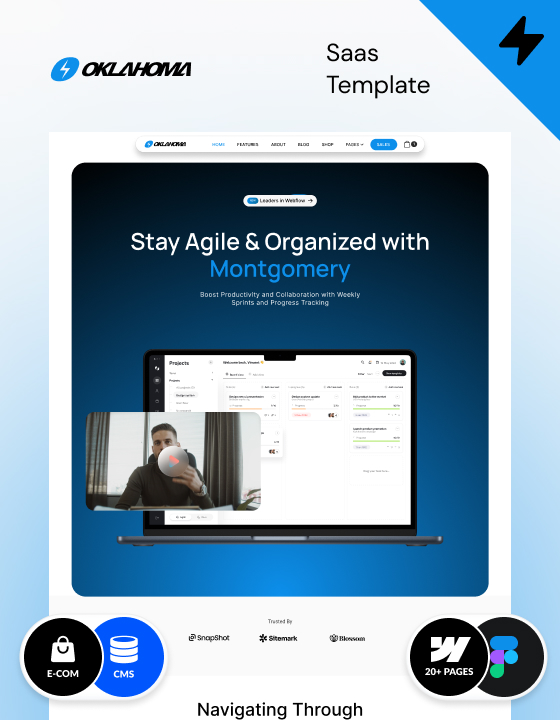 Made in Webflow Oklahoma SaaS template