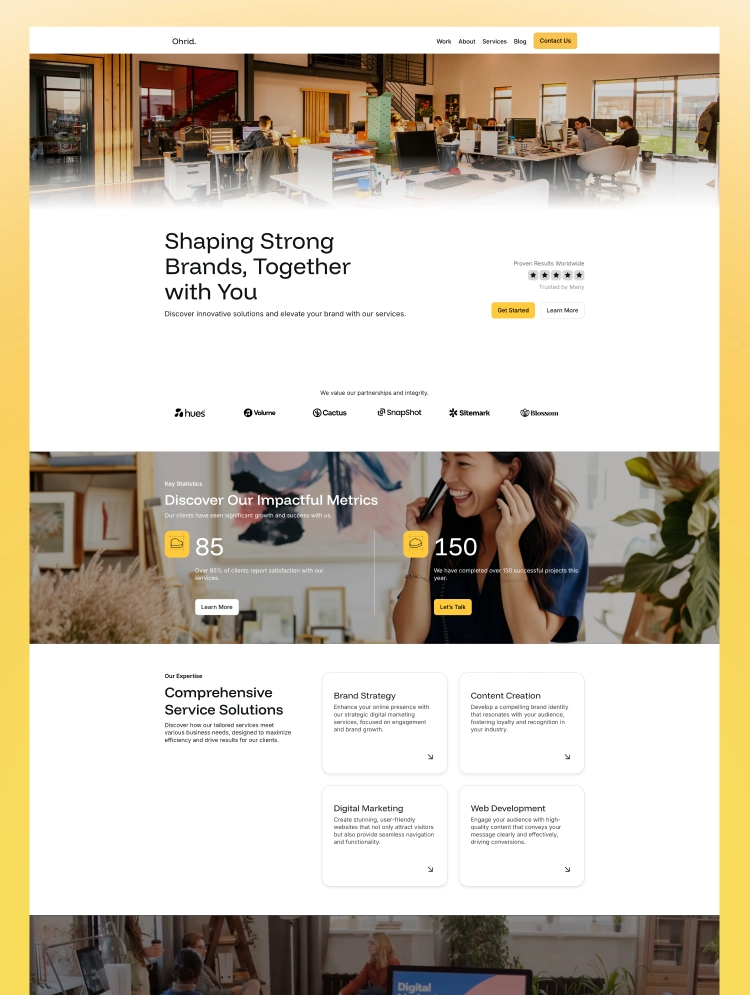 Meet Ohrid the new Webflow template for agencies, startups and small business