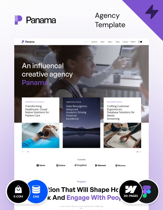Webflow Agency template – Panama.