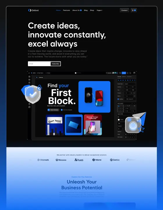 Multilayot Webflow template - Oxford