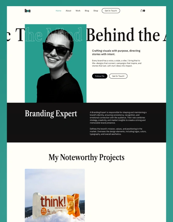 Webflow Portfolio template – Neom, designed with Modulify and Webflow