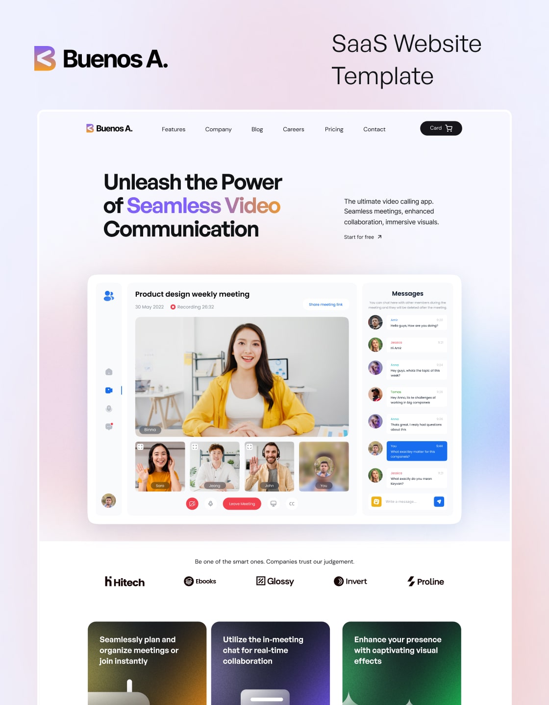 Premium Webflow SaaS template, with CMS and Ecommerce features, for startup, landing page, made in Webflow