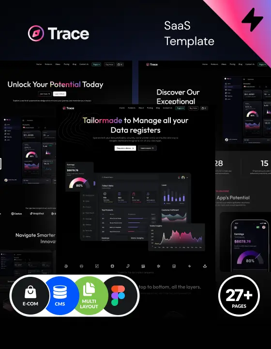 Multilayout Webflow template for SaaS agencies