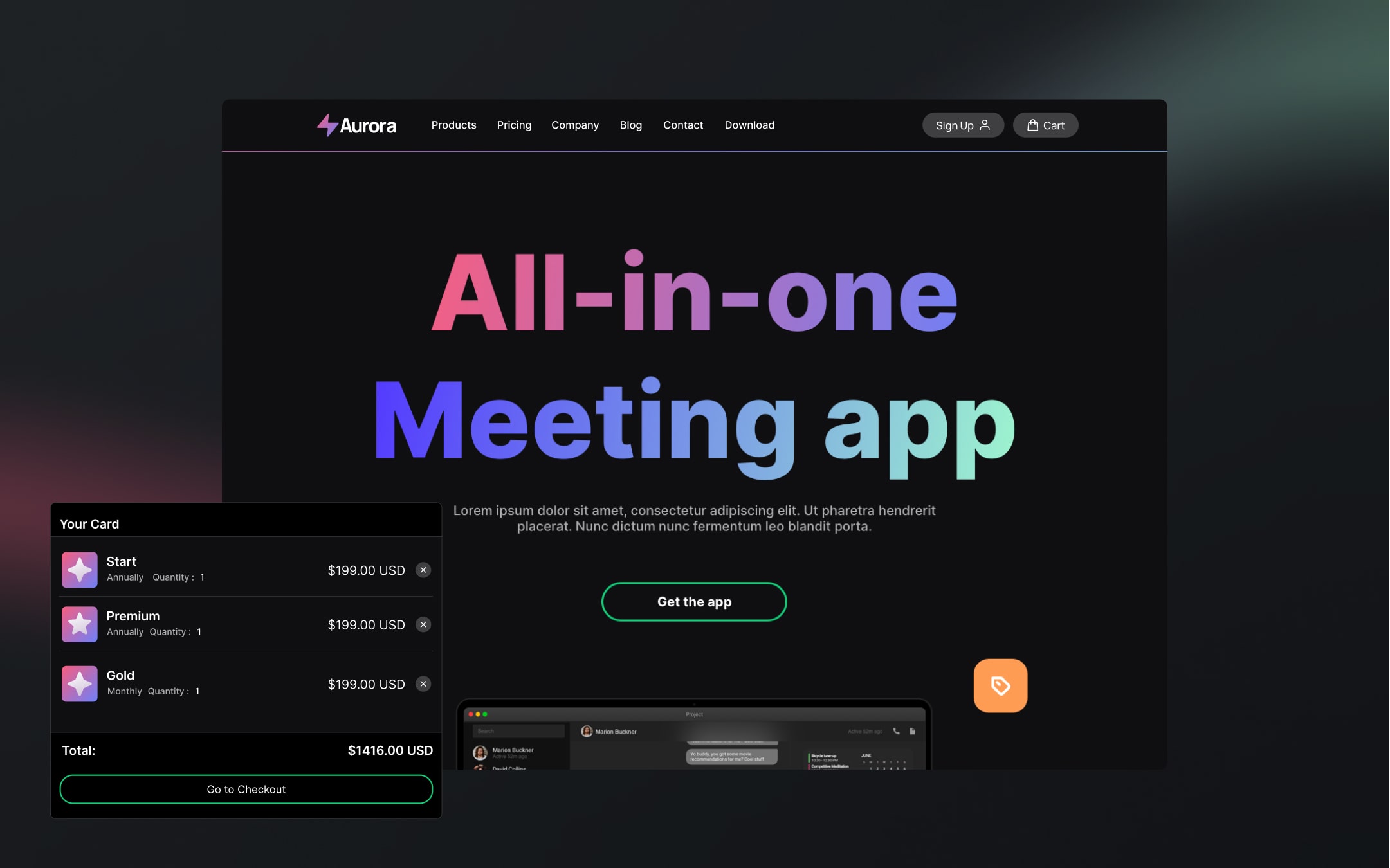 Aurora Ecommerce preview 1
